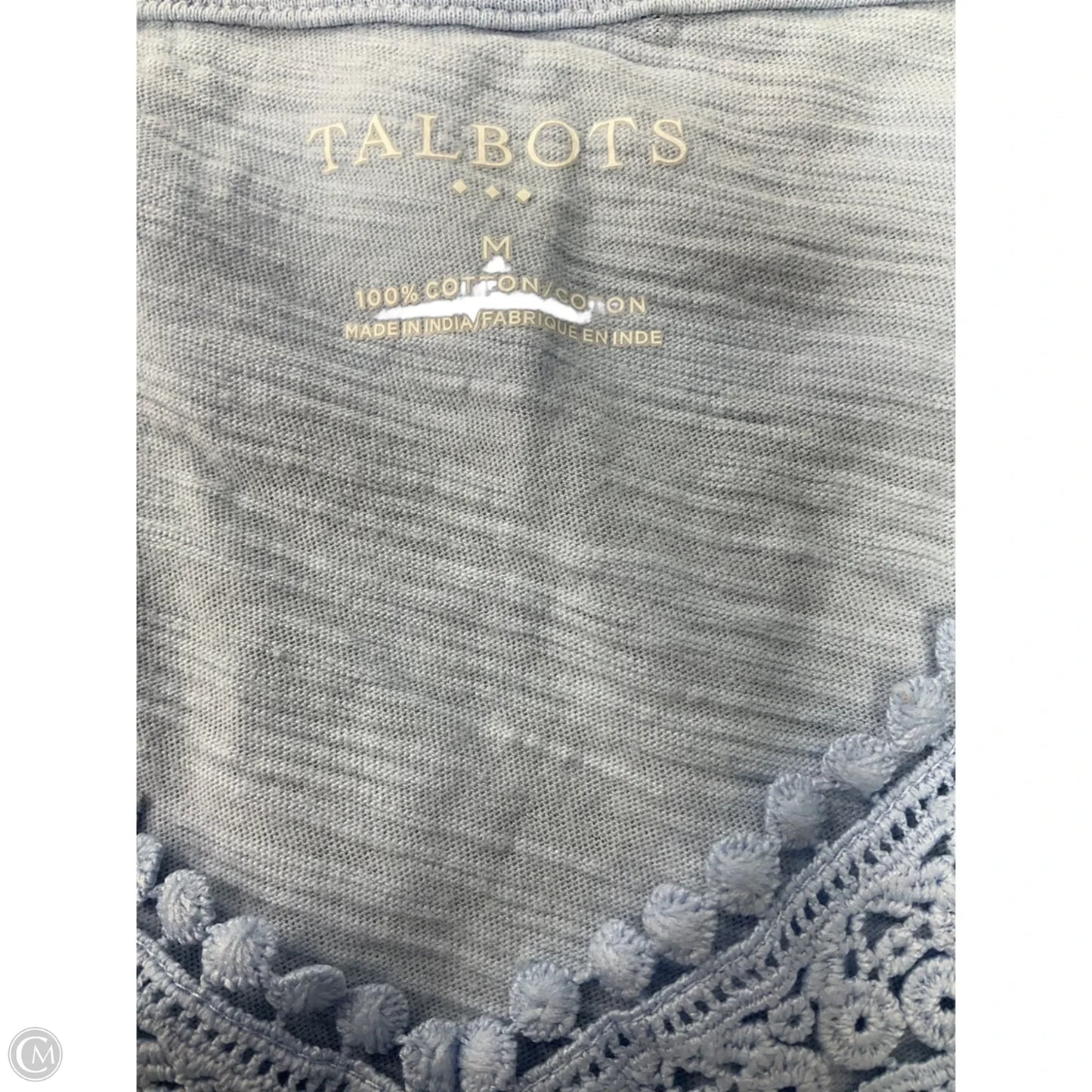Top Short Sleeve By Talbots In Blue, Size: M