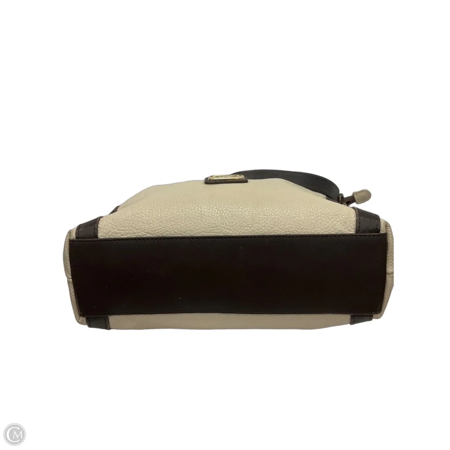 Handbag Leather By Valentina, Size: Large
