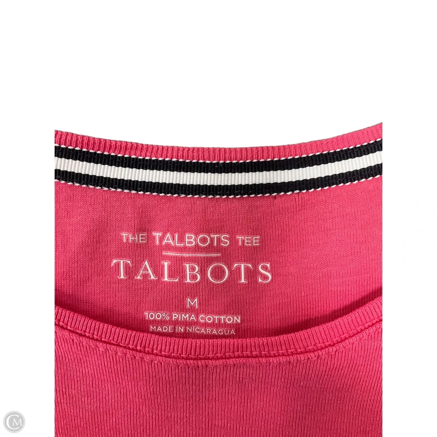 Top Short Sleeve Basic By Talbots In Pink, Size: M