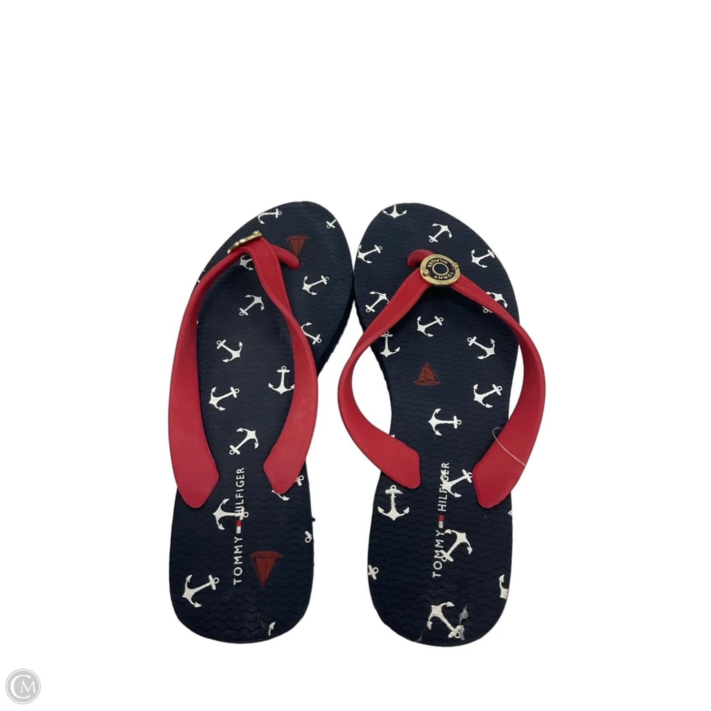 Sandals Flip Flops By Tommy Hilfiger In Blue, Size: 6
