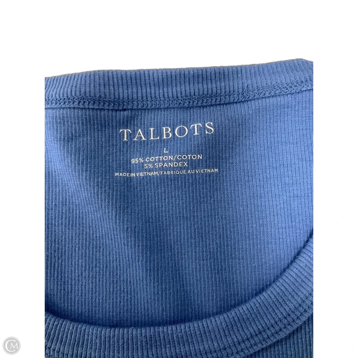 Top Sleeveless By Talbots In Blue, Size: L