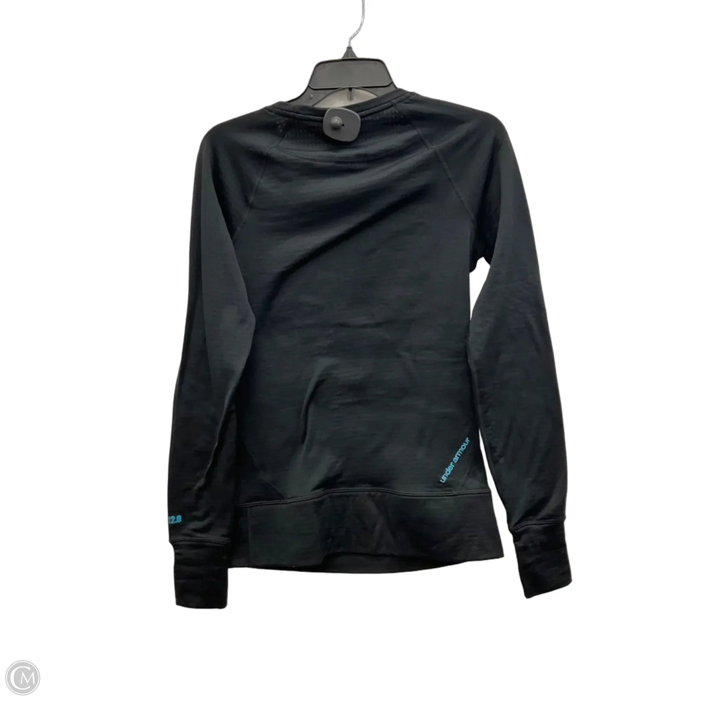 Athletic Top Long Sleeve Crewneck By Under Armour In Black, Size: M