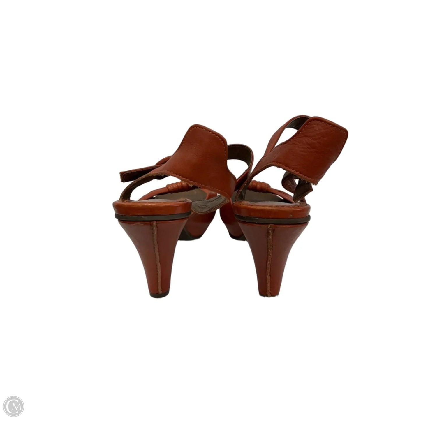 Shoes Heels Kitten By Cmc In Orange, Size: 9