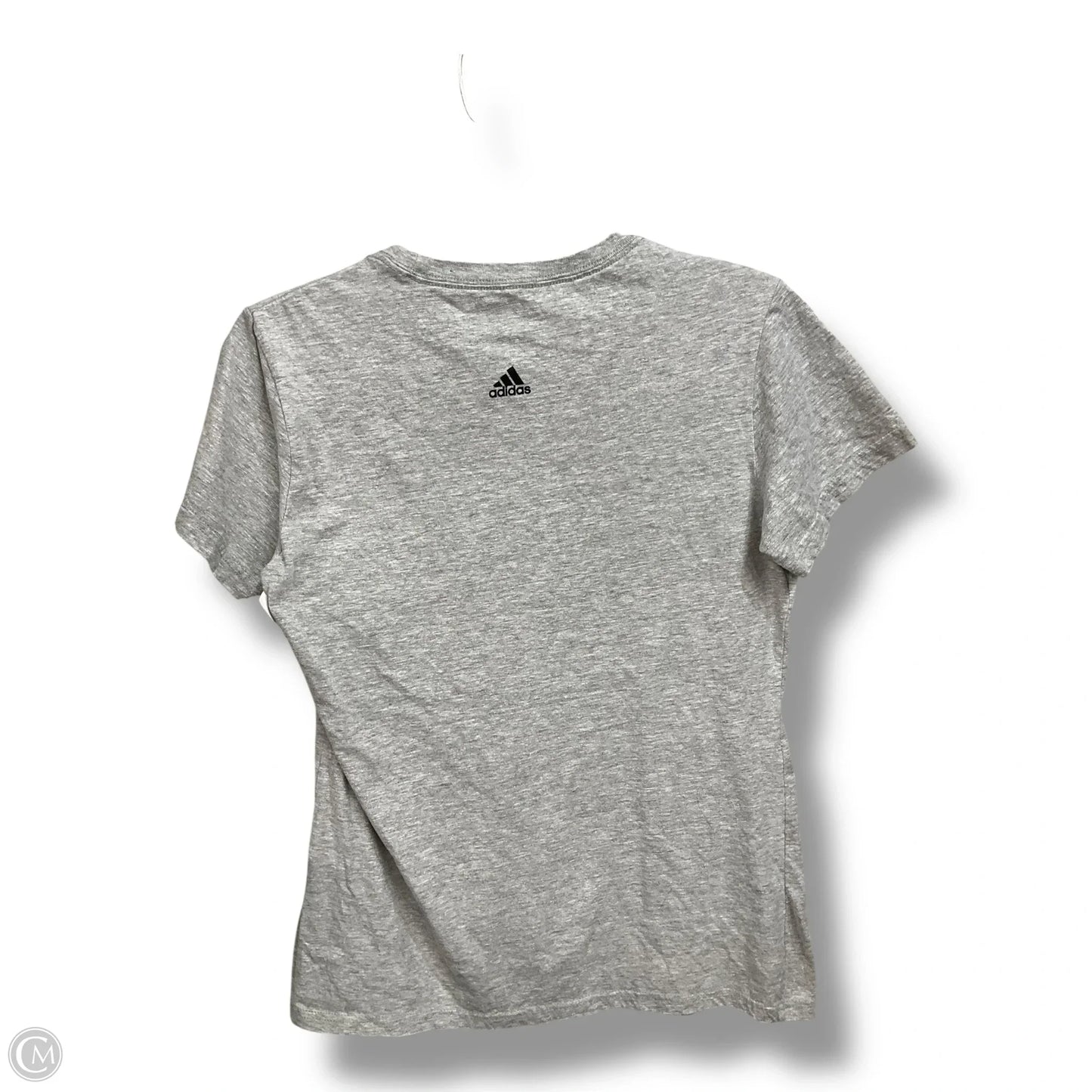 Athletic Top Short Sleeve By Adidas In Grey, Size: M