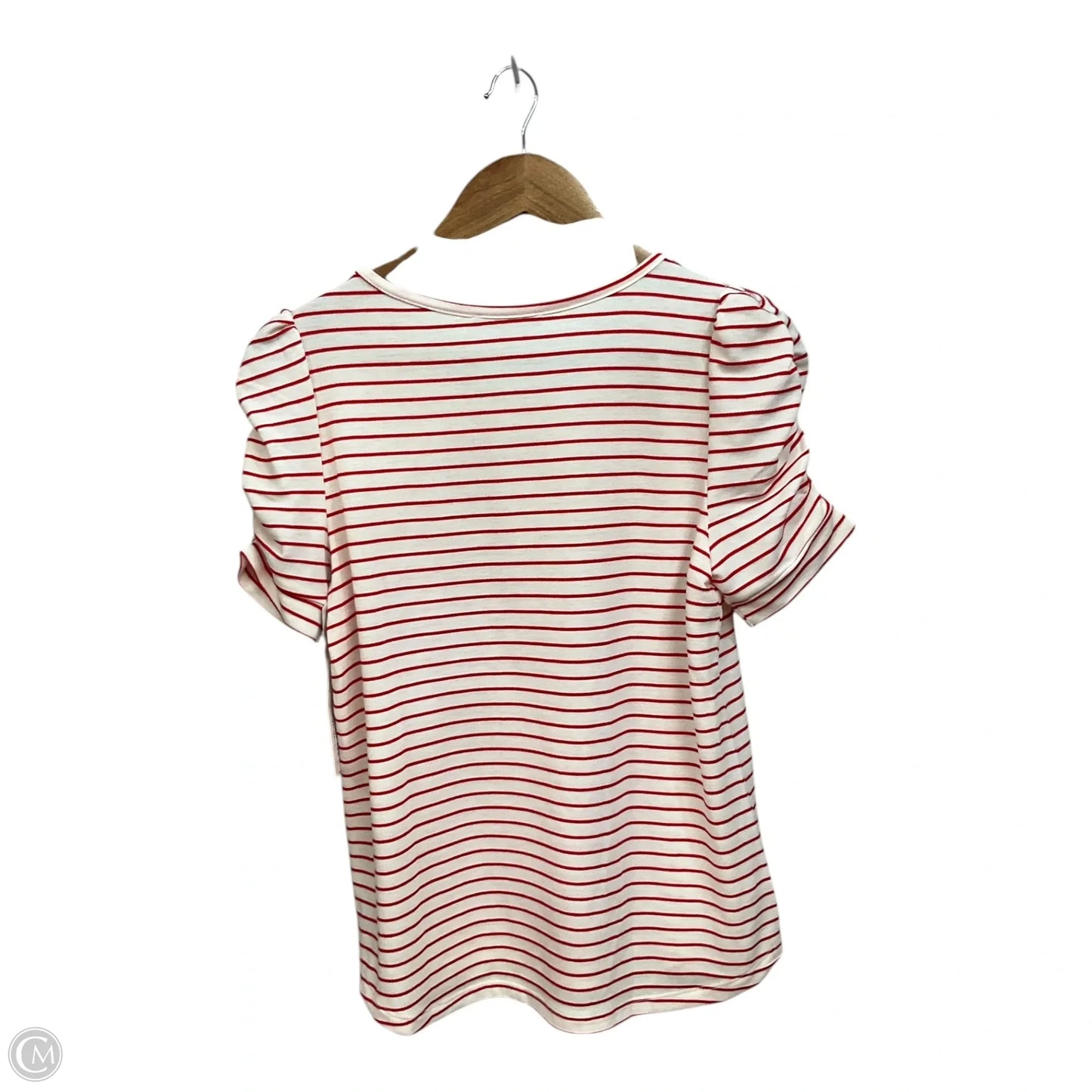 Top Short Sleeve By Staccato In Striped Pattern, Size: S