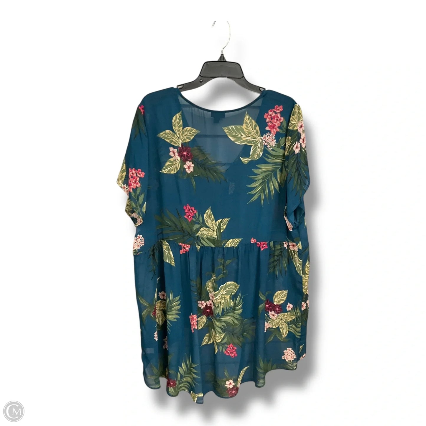 Blouse Short Sleeve By Torrid In Tropical Print, Size: 3x