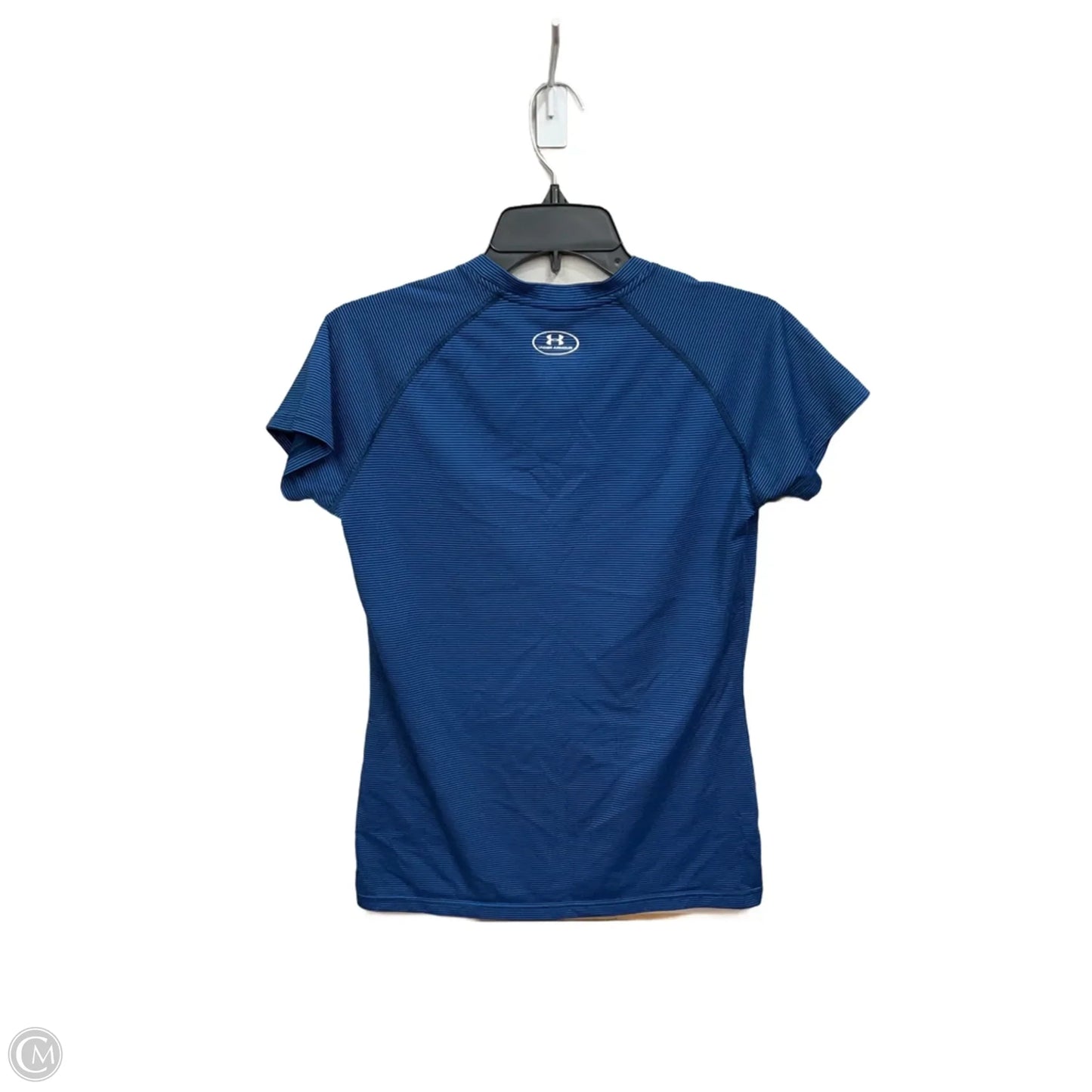 Athletic Top Short Sleeve By Under Armour In Blue, Size: S