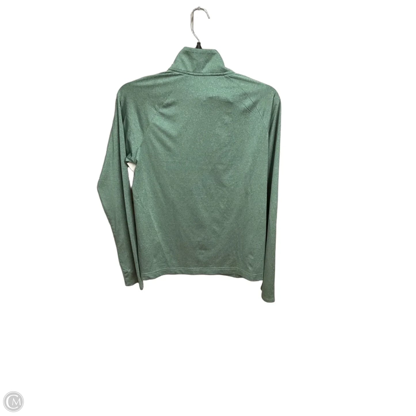 Athletic Top Long Sleeve Collar By Adidas In Green, Size: S