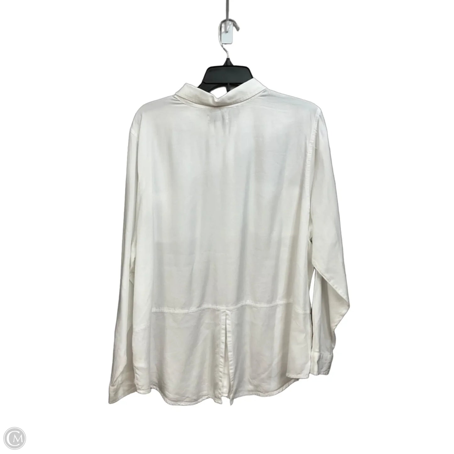 Blouse Long Sleeve By Lucky Brand In White, Size: 2x