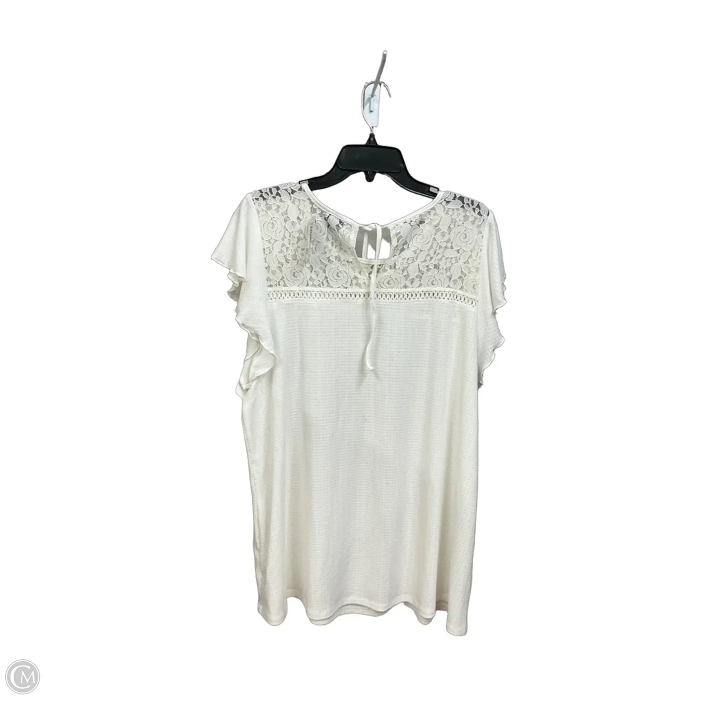 Top Short Sleeve By Torrid In White, Size: 3x