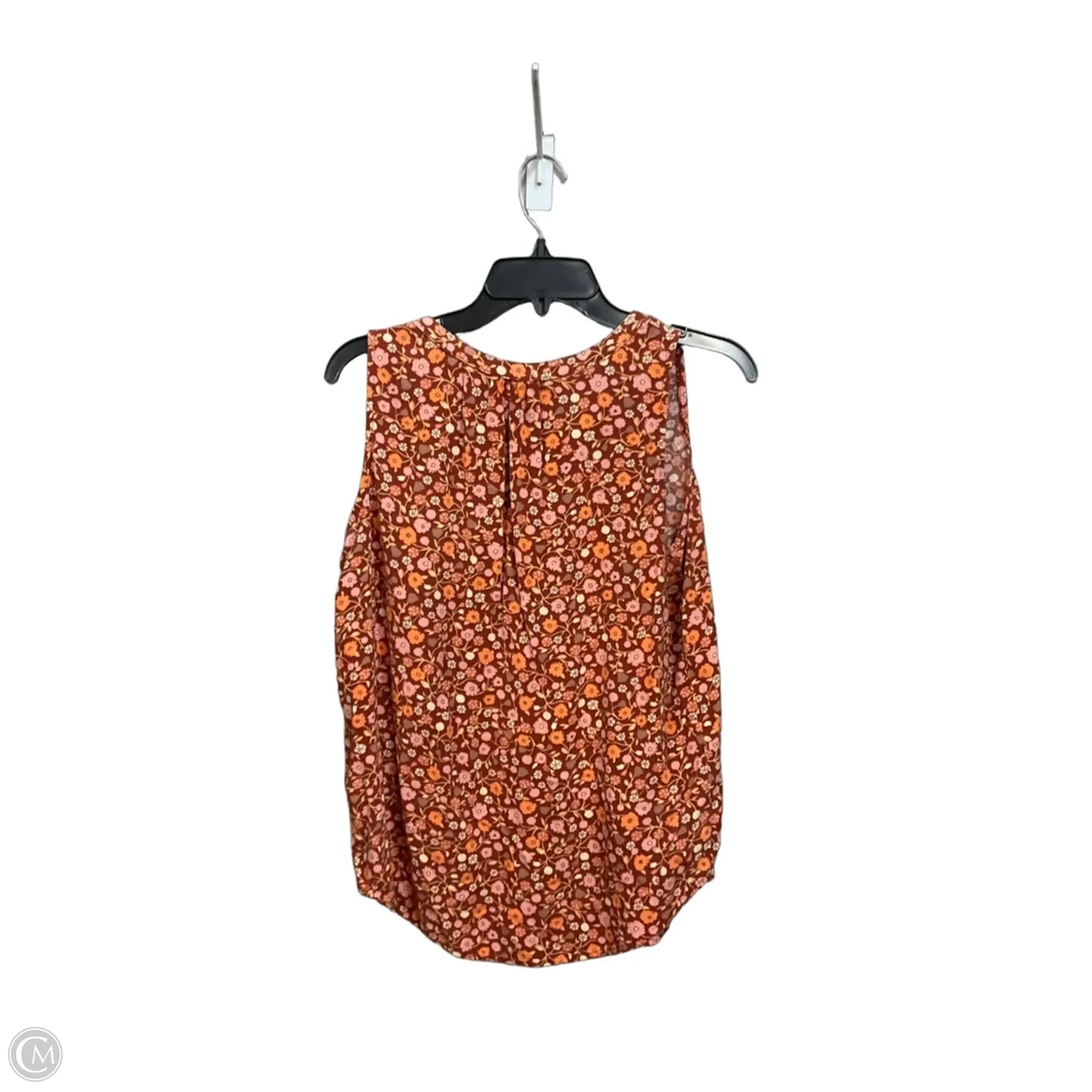 Top Sleeveless By Croft And Barrow In Floral Print, Size: M