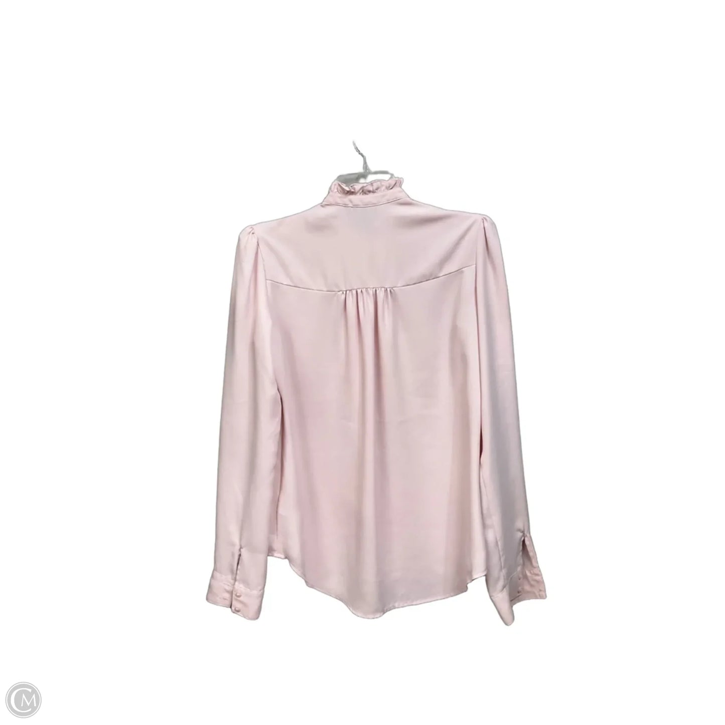 Blouse Long Sleeve By Express In Pink, Size: S