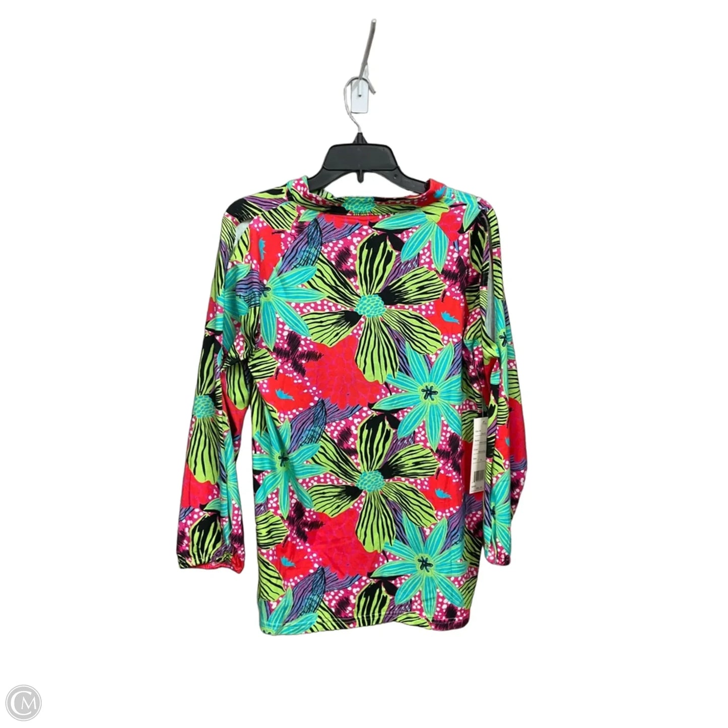 Top Long Sleeve By Tracy Negoshian In Tropical Print, Size: M