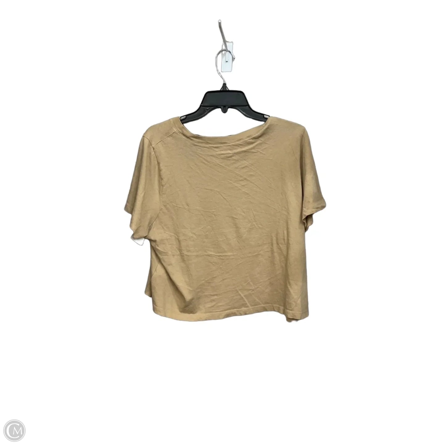 Top Short Sleeve Basic By Madewell In Tan, Size: Xl