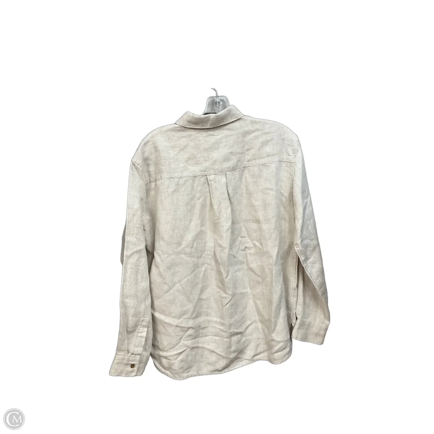 Blouse Long Sleeve By Athleta In Beige, Size: S