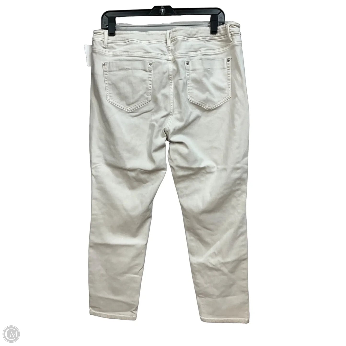 Jeans Skinny By J. Jill In Cream Denim, Size: 14