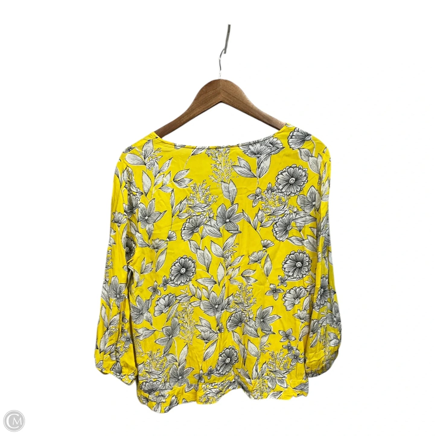 Top Long Sleeve By A New Day In Yellow, Size: L