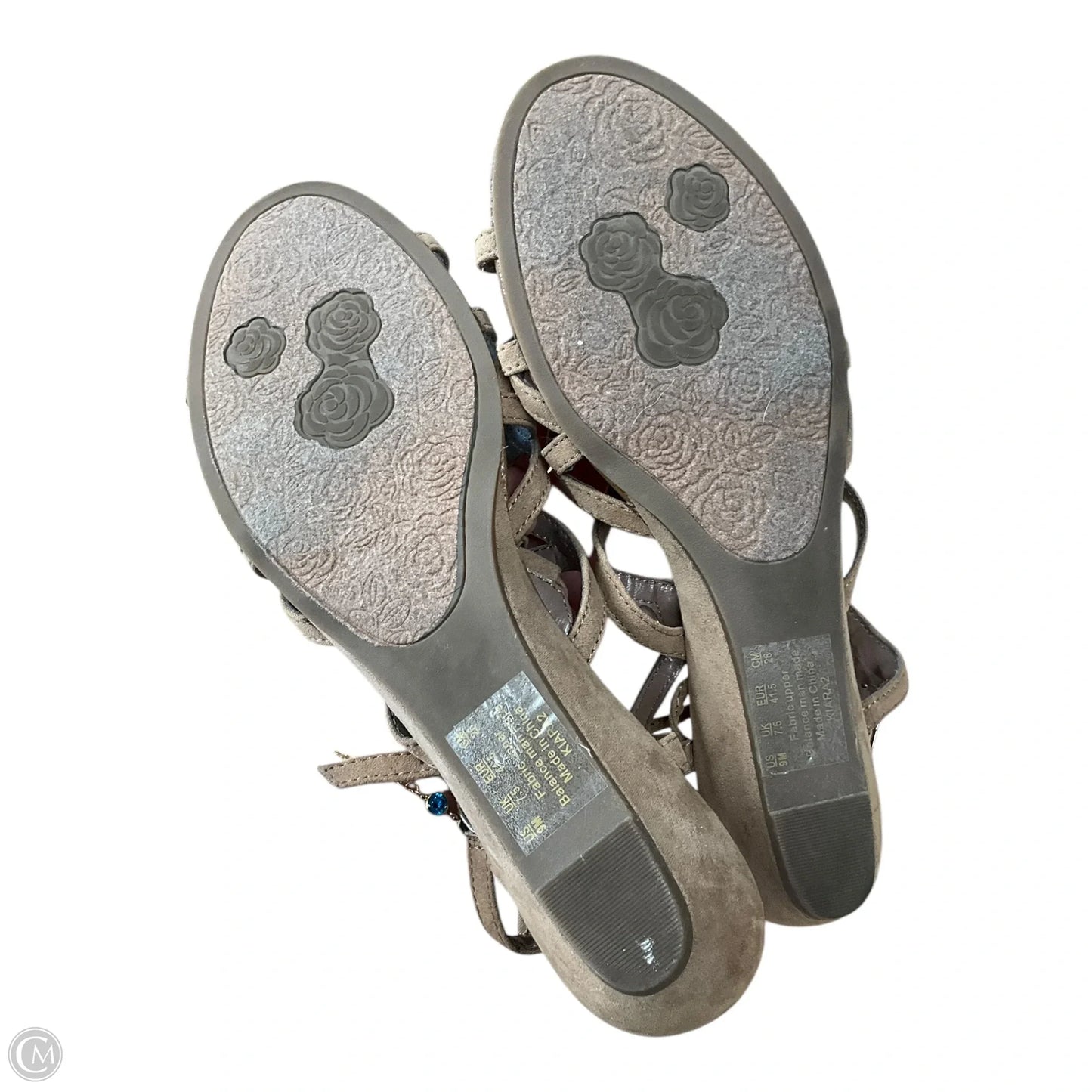 Sandals Heels Wedge By Carlos By Carlos Santana In Brown, Size: 9