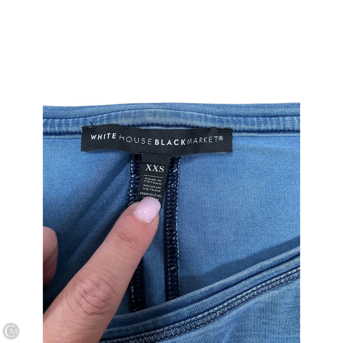 Top 3/4 Sleeve By White House Black Market In Blue, Size: Xxs