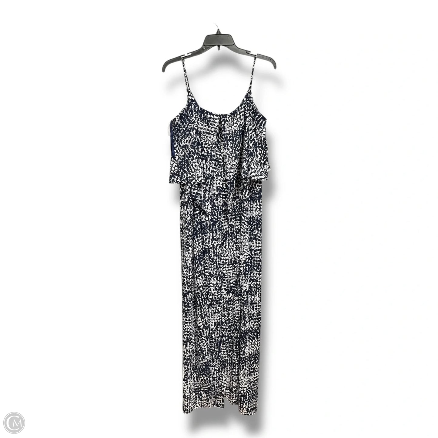 Dress Casual Maxi By White House Black Market In Blue & White, Size: L