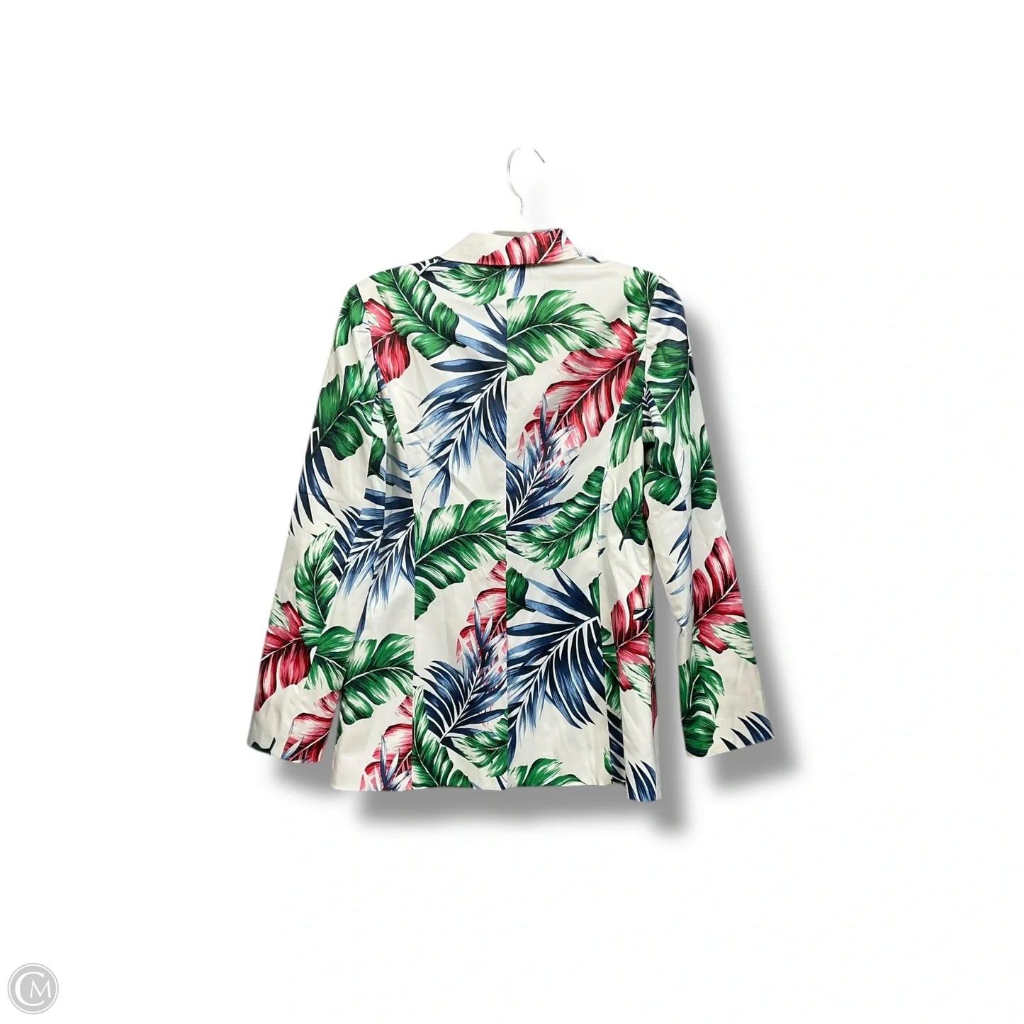 Blazer By Clothes Mentor In Tropical Print, Size: M