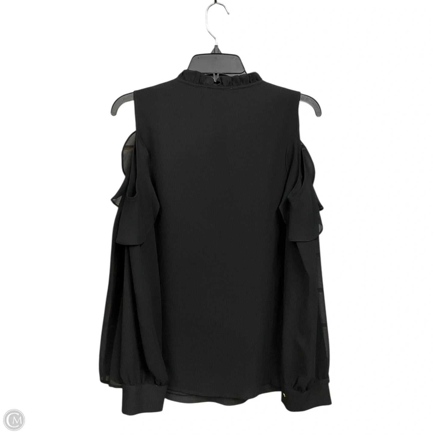 Top Long Sleeve By Calvin Klein In Black, Size: S