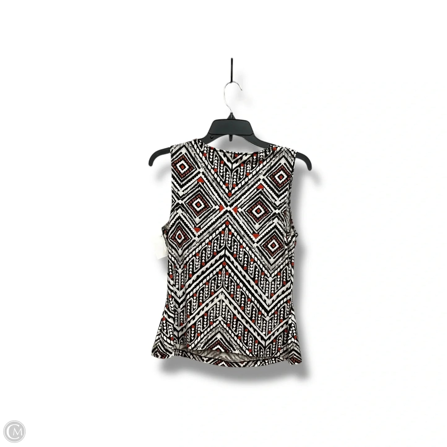 Top Sleeveless By Calvin Klein In Geometric Pattern, Size: S