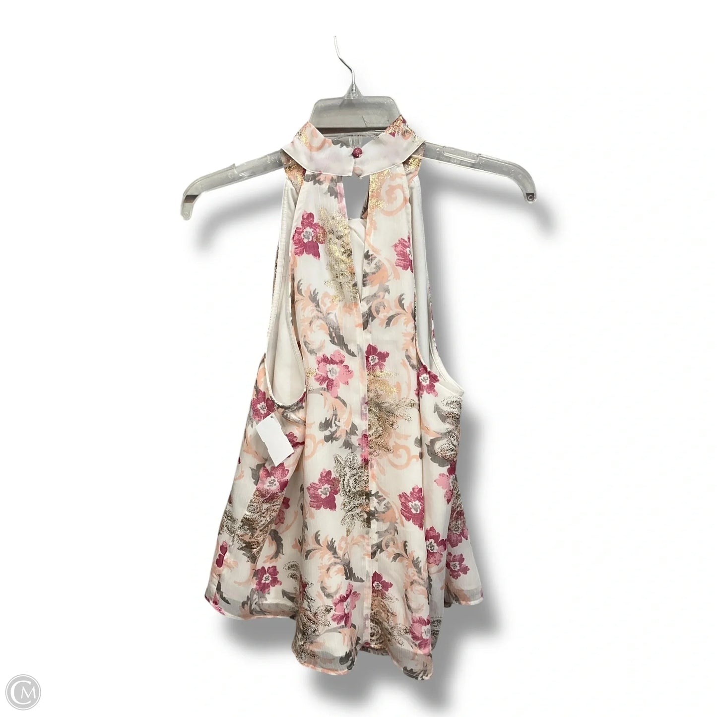Top Sleeveless By Loft In Floral Print, Size: L