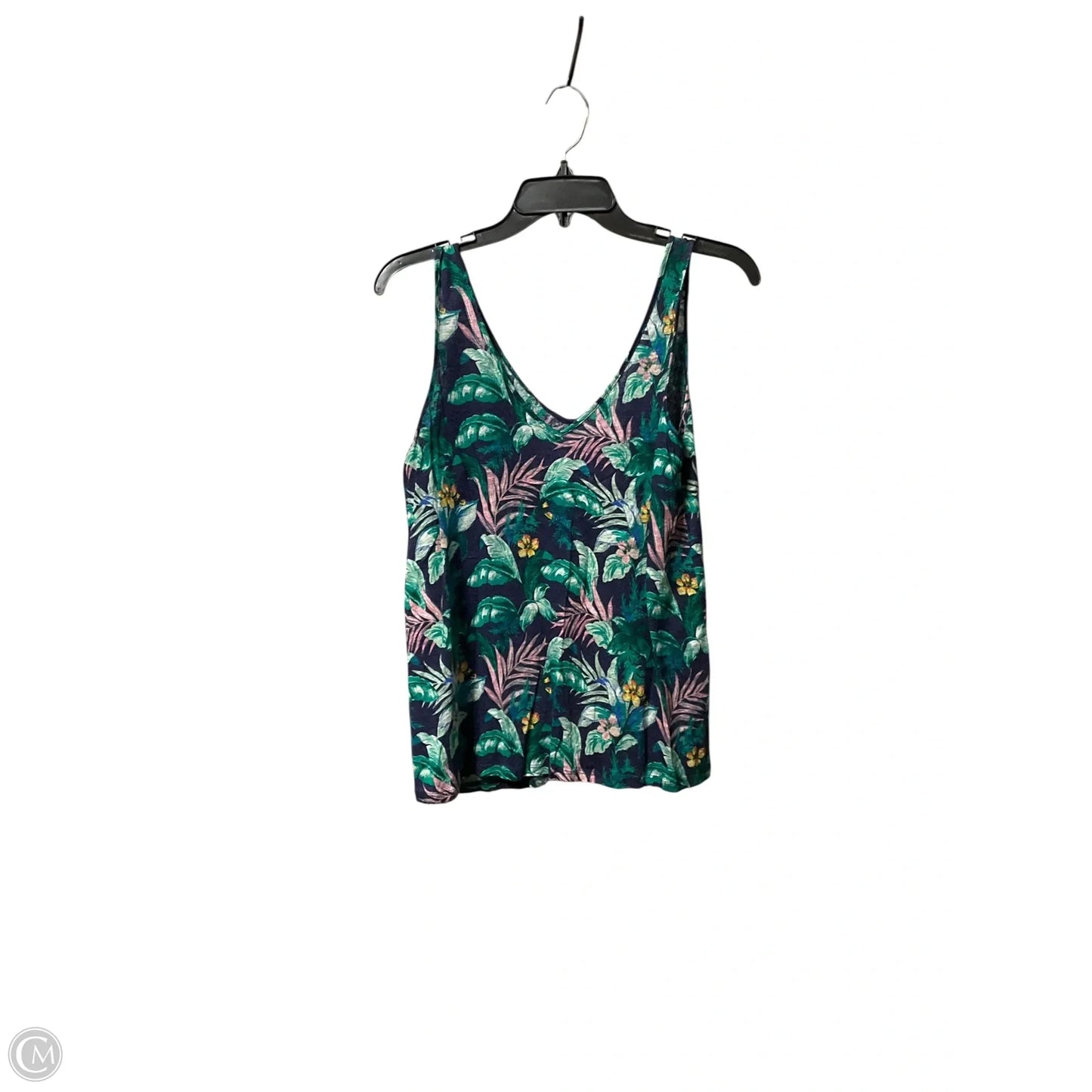Top Sleeveless By Loft In Tropical Print, Size: S