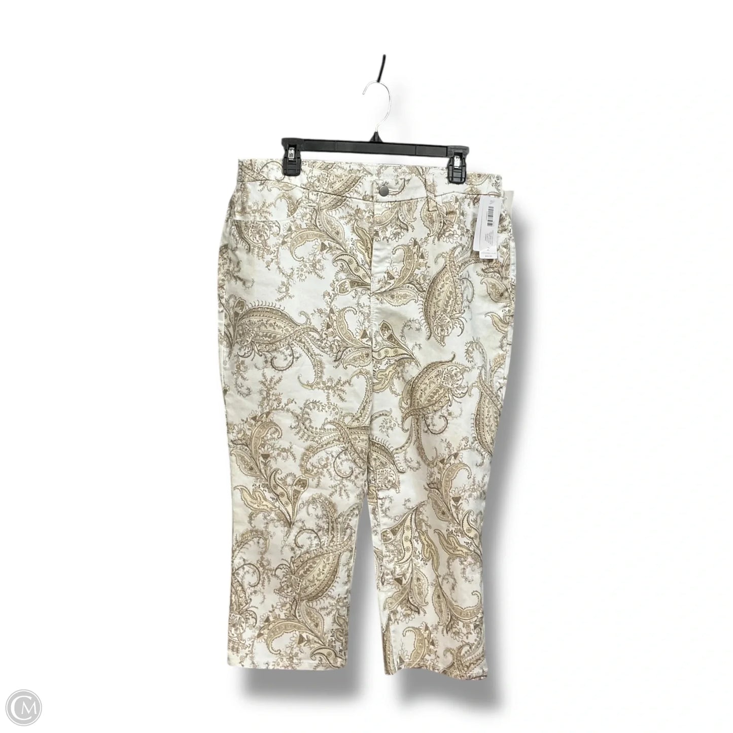 Capris By Chicos In Paisley Print, Size: 12
