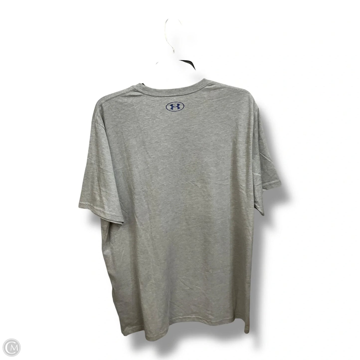 Athletic Top Short Sleeve By Under Armour In Grey, Size: Xl