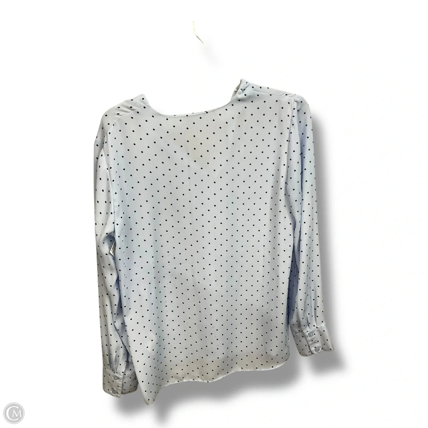 Top Long Sleeve By Banana Republic In Polkadot Pattern, Size: S
