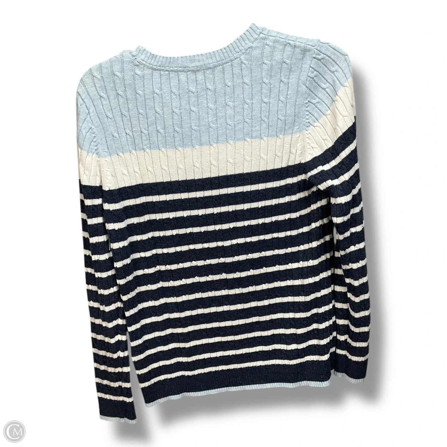 Sweater By Croft And Barrow In Striped Pattern, Size: M