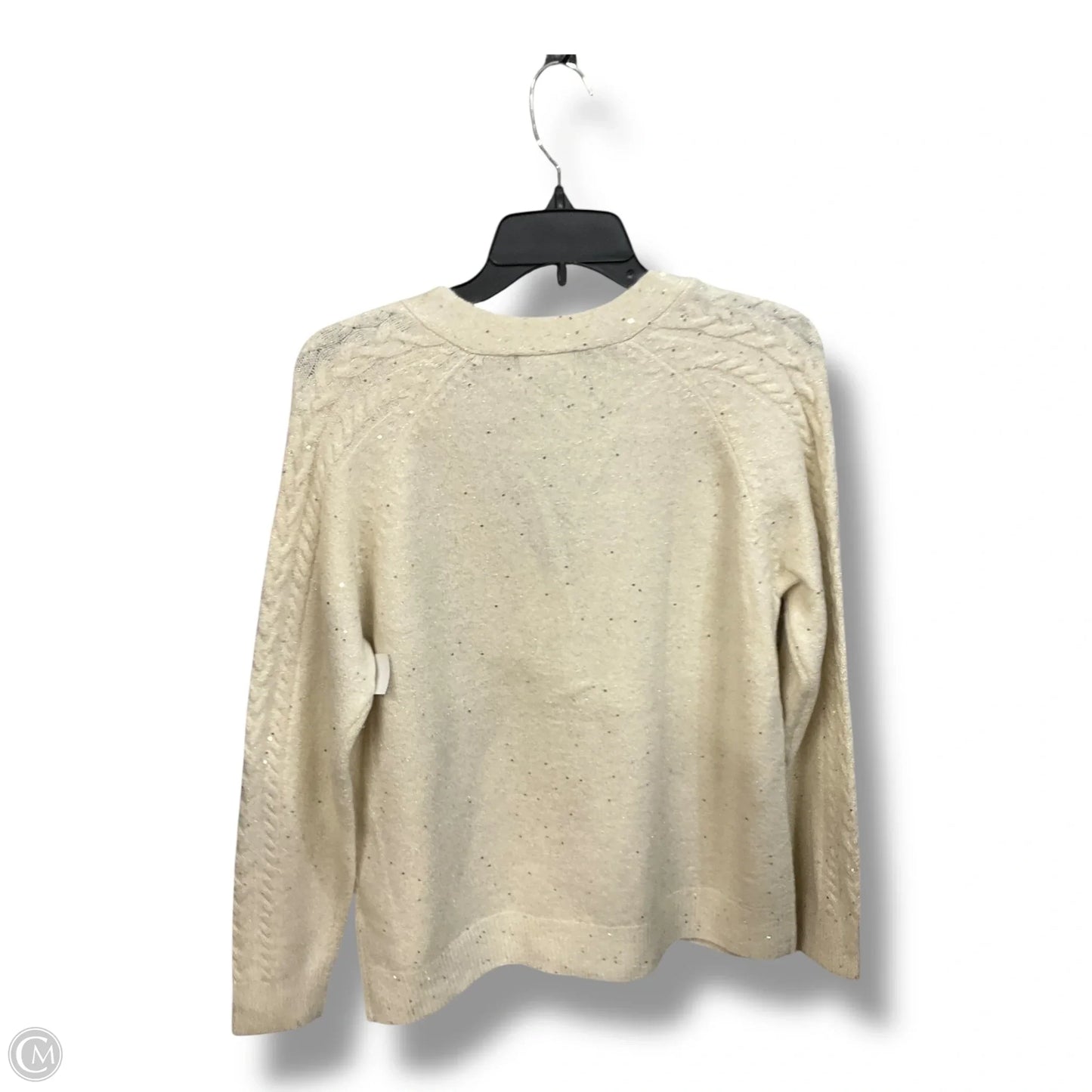 Sweater Cardigan By Style And Company In Cream, Size: Mp