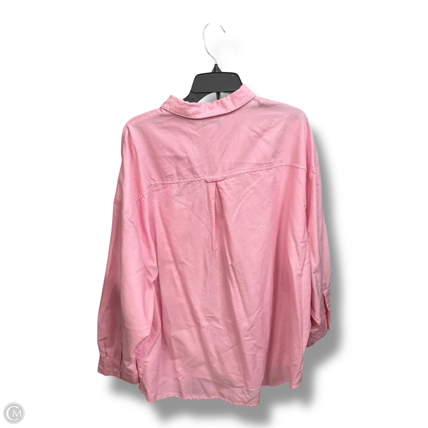 Blouse Long Sleeve By Old Navy In Pink, Size: Xl