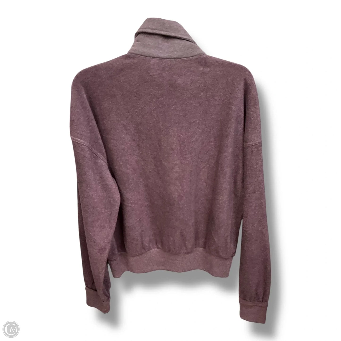 Athletic Top Long Sleeve Collar By Double Zero In Purple, Size: S
