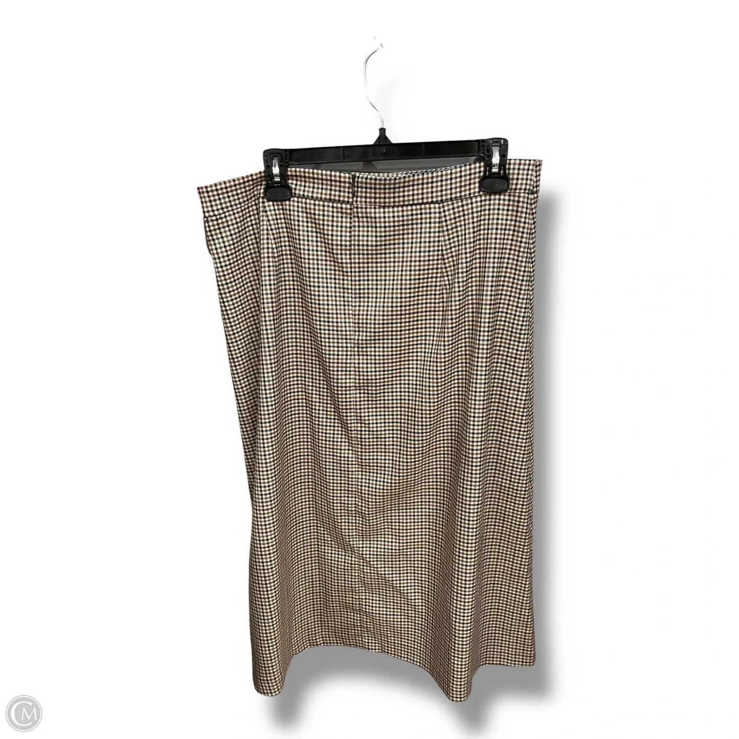 Skirt Midi By Halogen In Plaid Pattern, Size: L