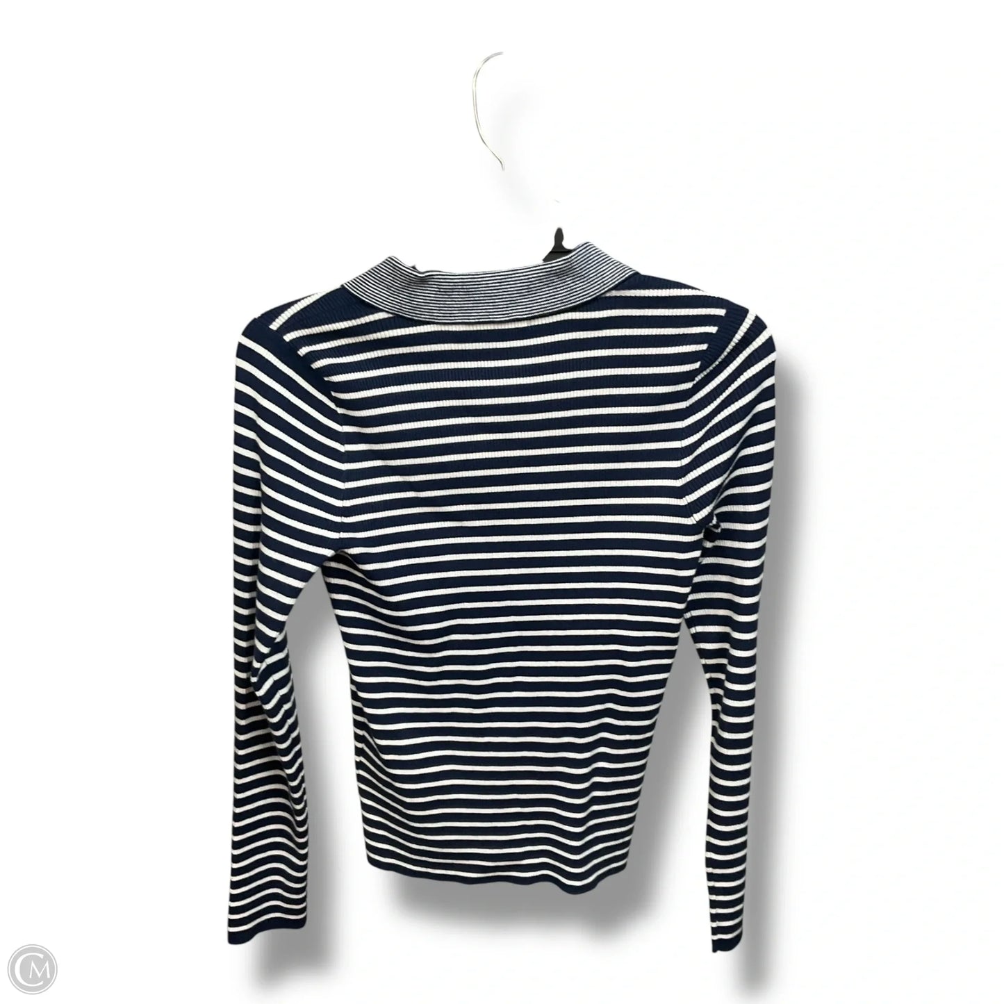 Top Long Sleeve By Madewell In Striped Pattern, Size: S