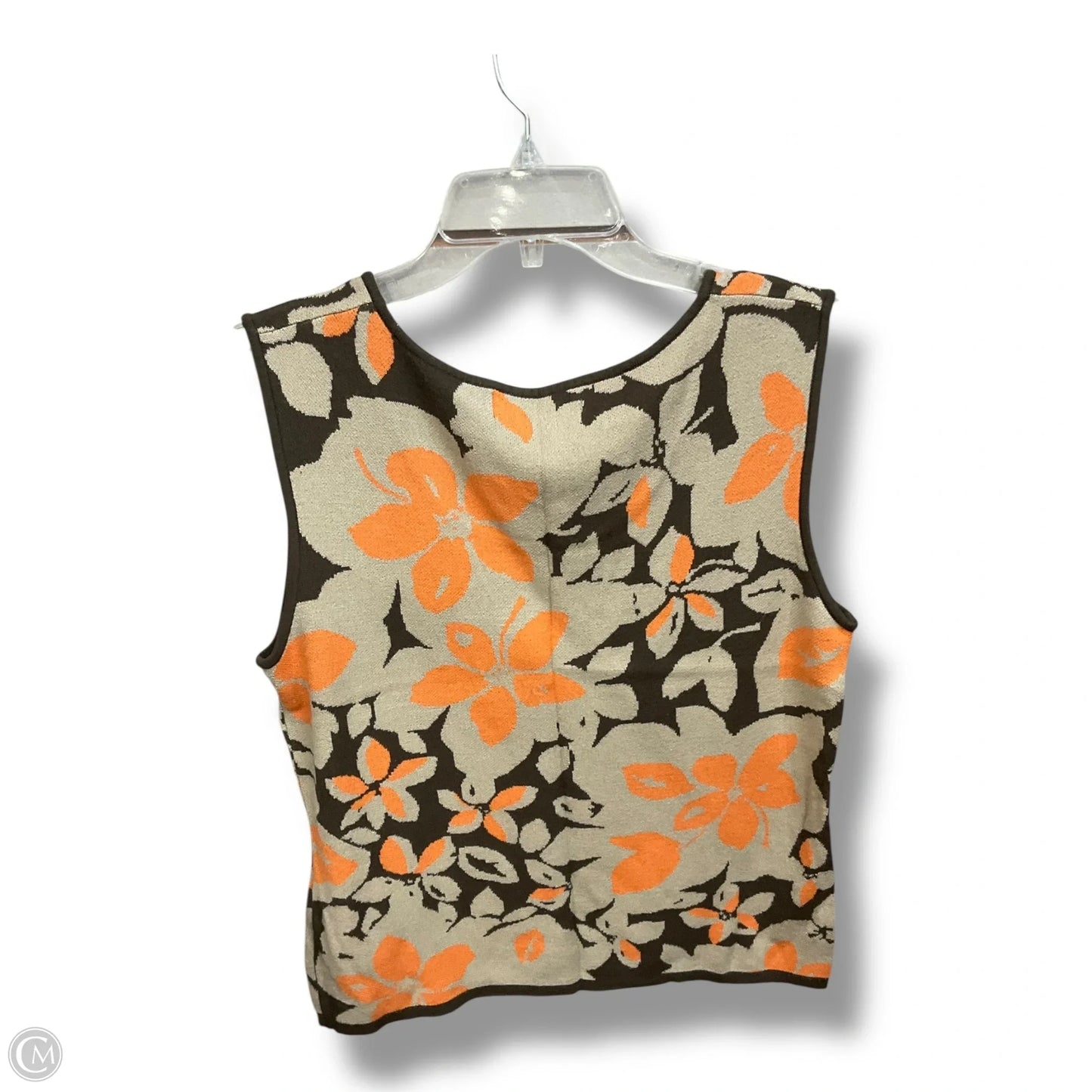 Top Sleeveless By Jones New York In Floral Print, Size: L
