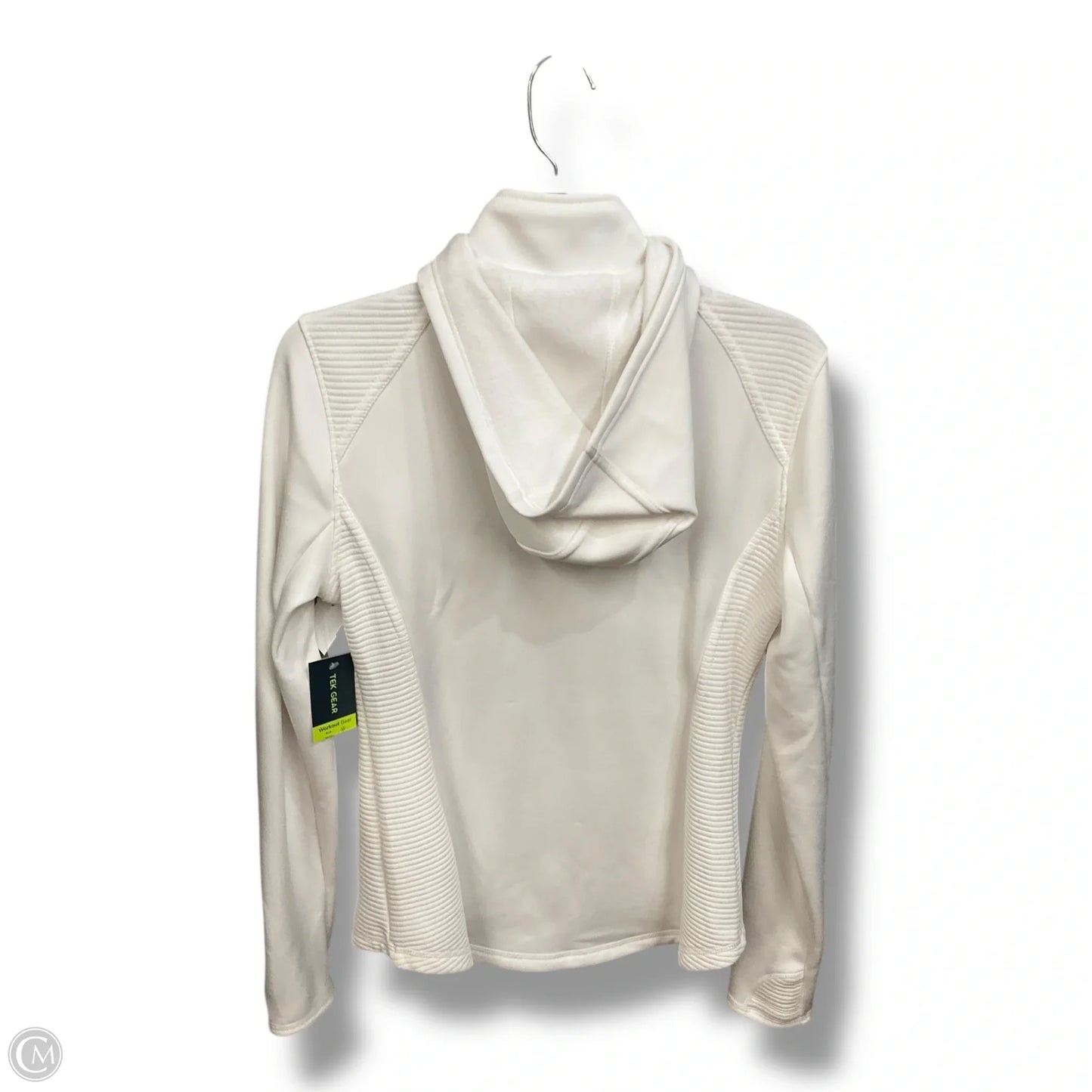 Athletic Jacket By Tek Gear In White, Size: M