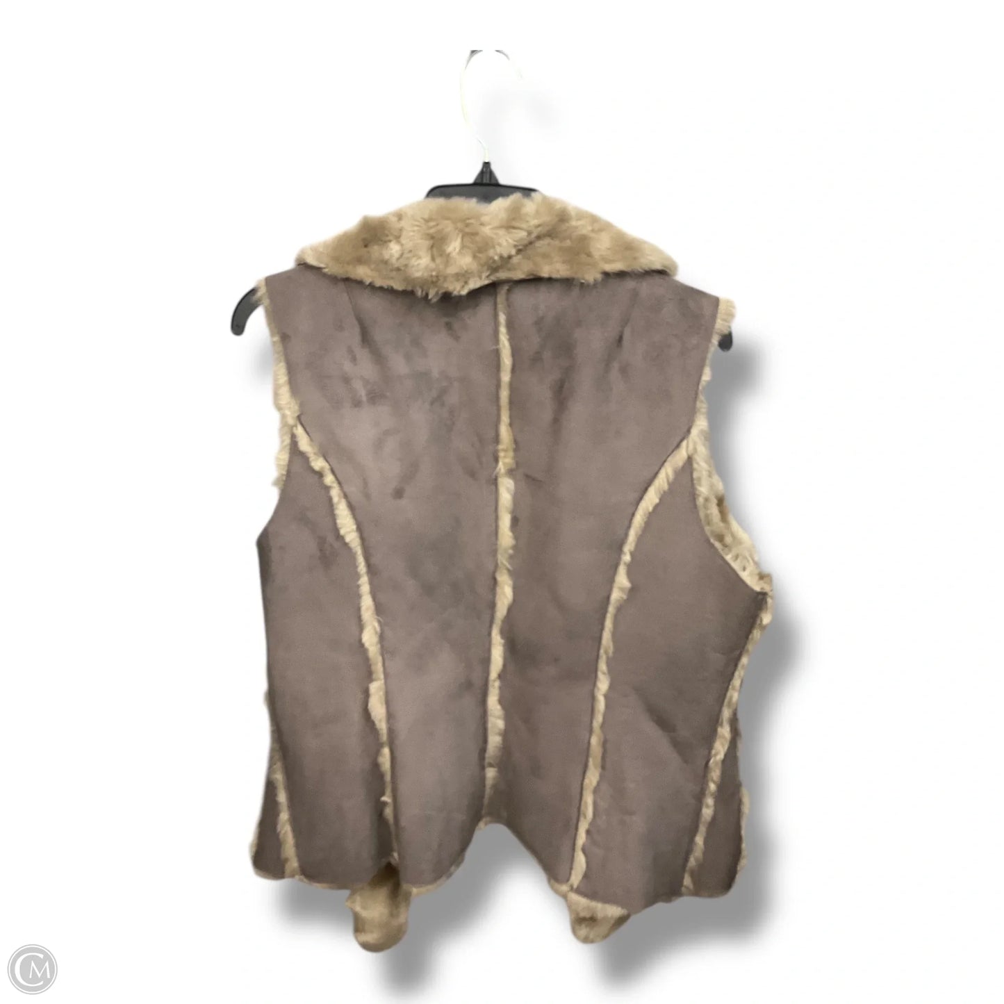 Vest Faux Fur & Sherpa By Inc In Taupe, Size: L