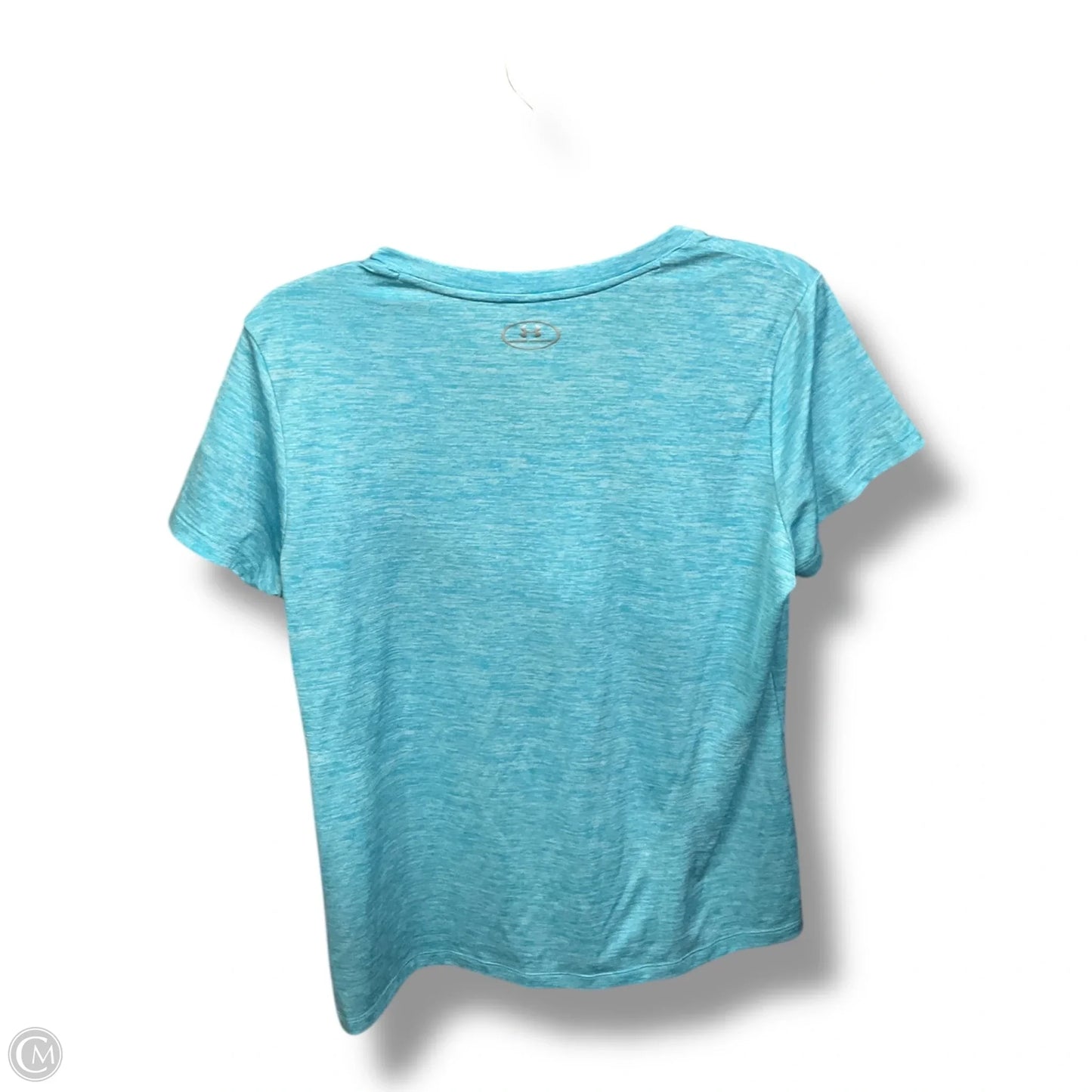 Athletic Top Short Sleeve By Under Armour In Aqua, Size: L