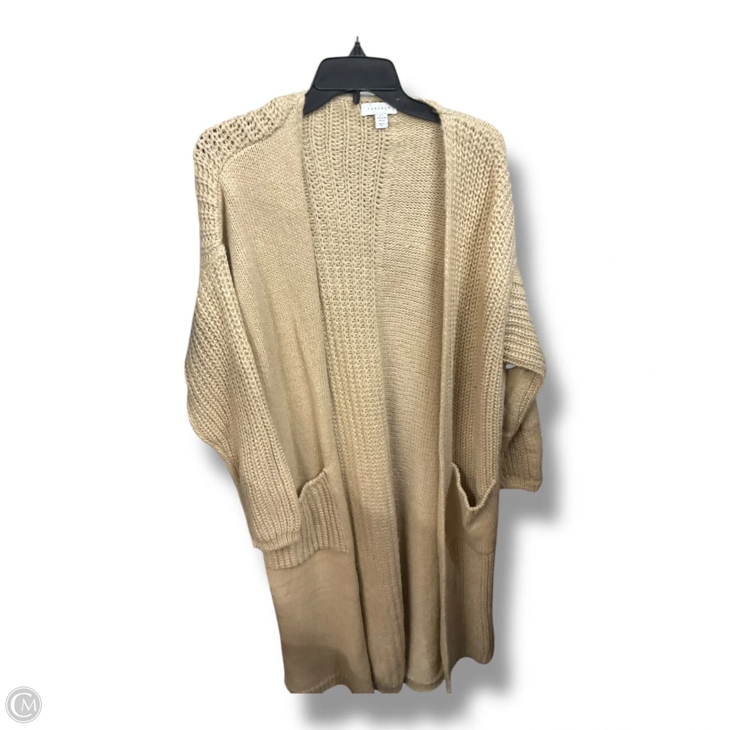 Sweater Cardigan By Topshop In Tan, Size: S