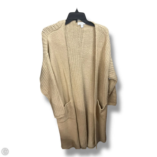 Sweater Cardigan By Topshop In Tan, Size: S