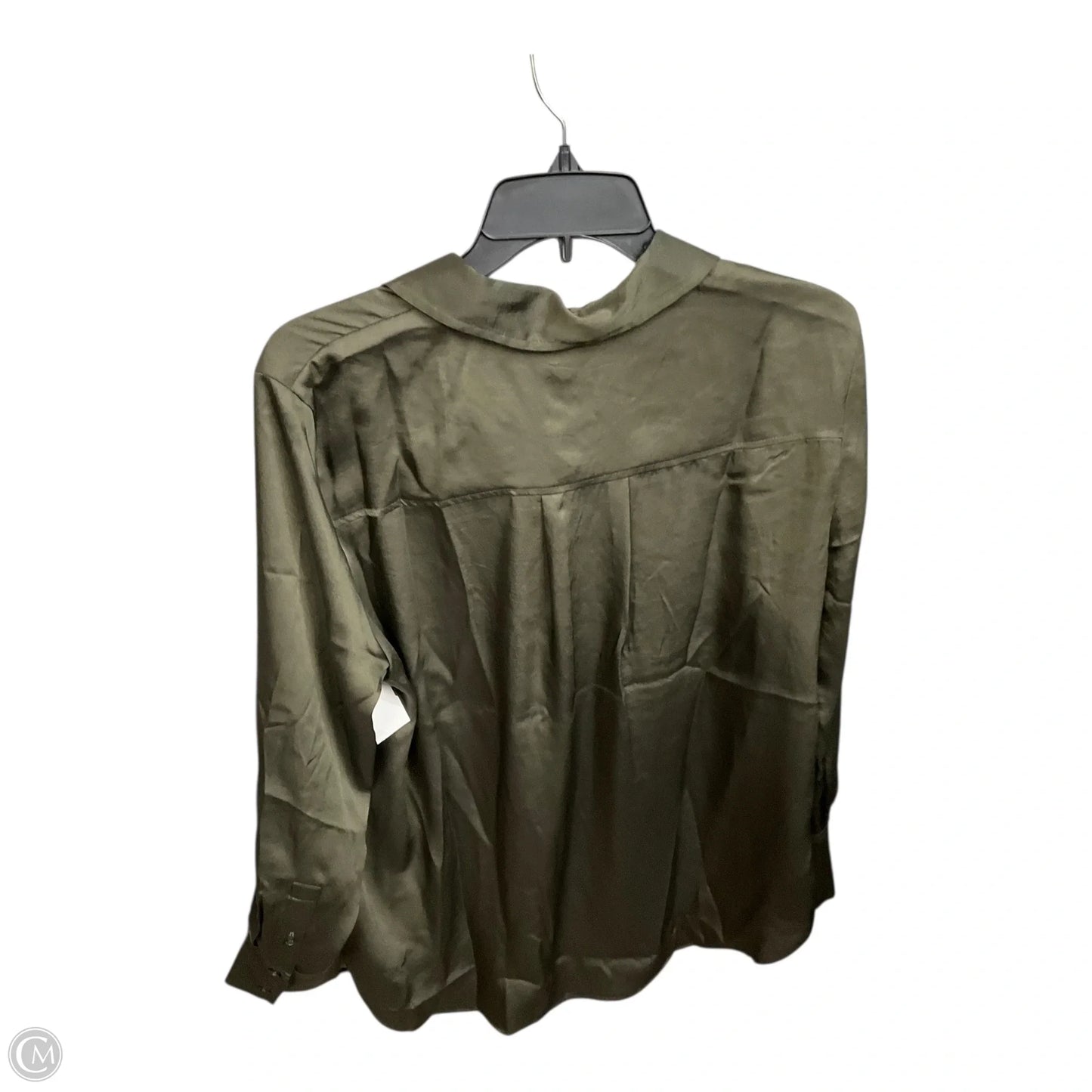 Blouse Long Sleeve By H&m In Green, Size: M