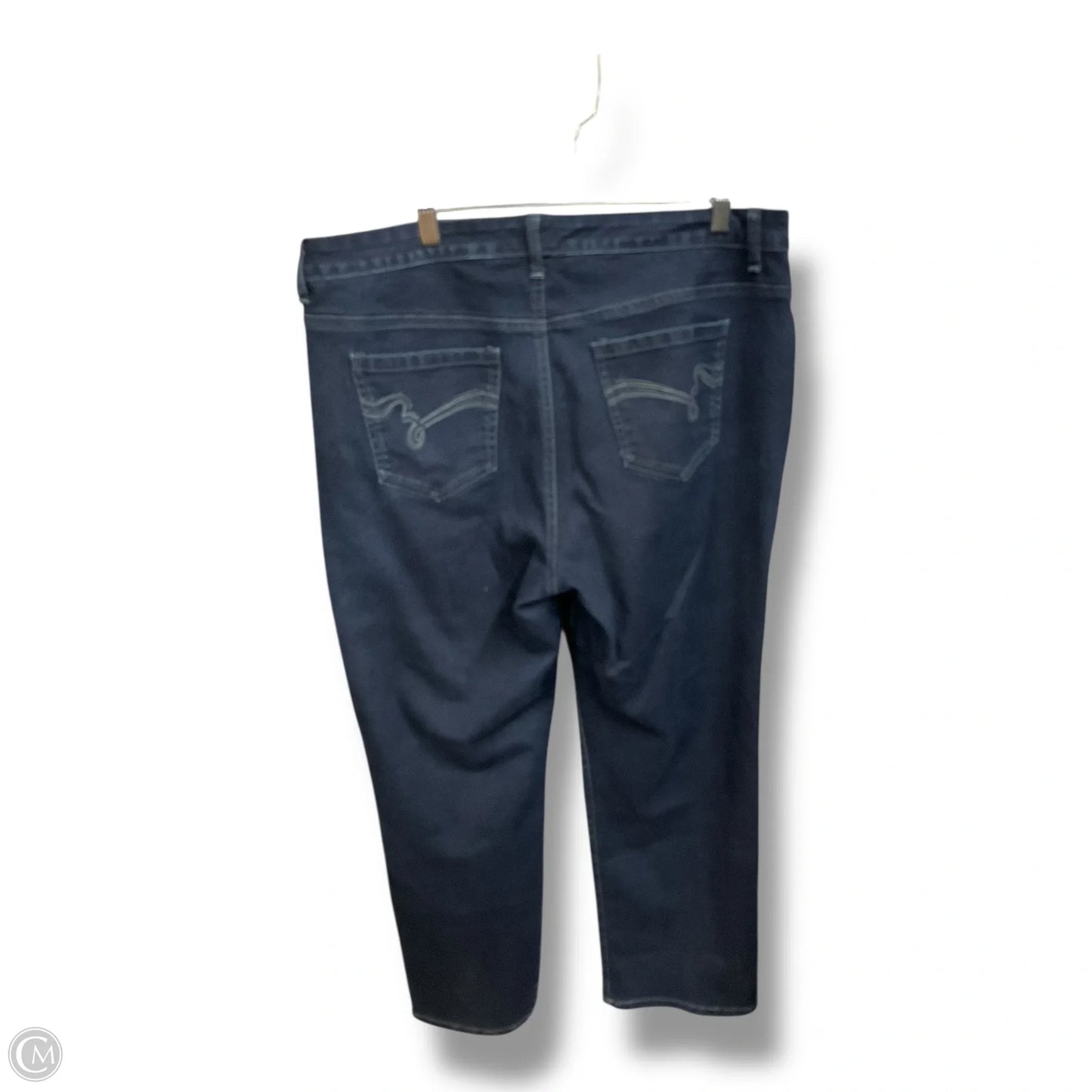 Jeans Straight By Bandolino In Blue Denim, Size: 16