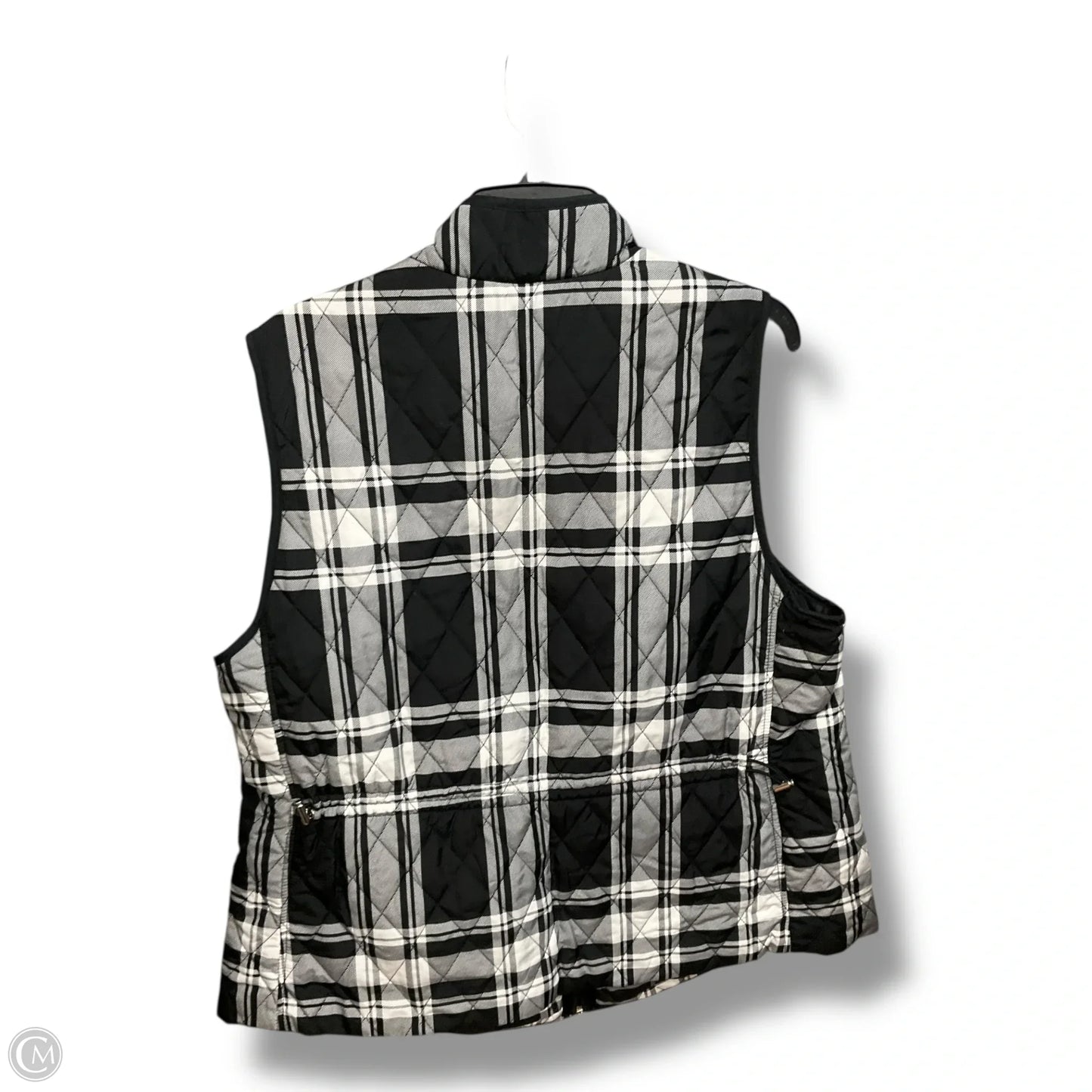 Vest Puffer & Quilted By Croft And Barrow In Plaid Pattern, Size: 1x