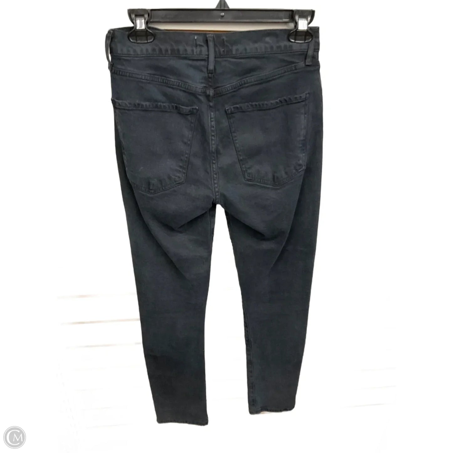 Jeans Skinny By Agolde In Black Denim, Size: 0
