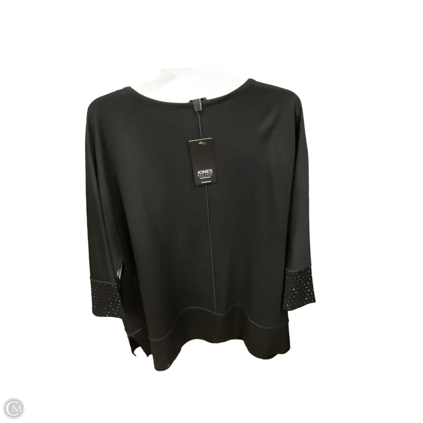 Tunic 3/4 Sleeve By Jones New York In Black, Size: 2x