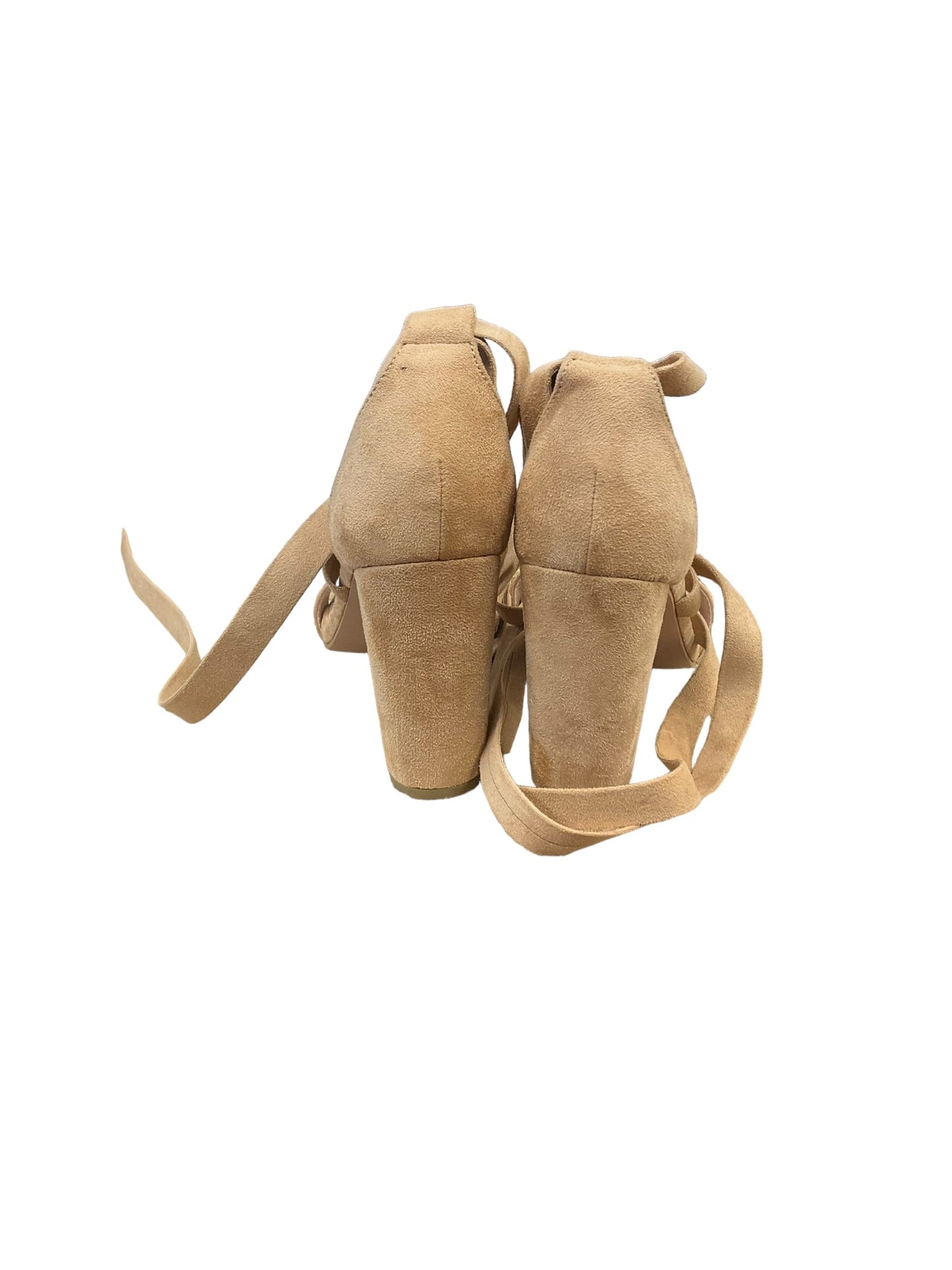Tan Sandals Heels Block Clothes Mentor, Size 8
